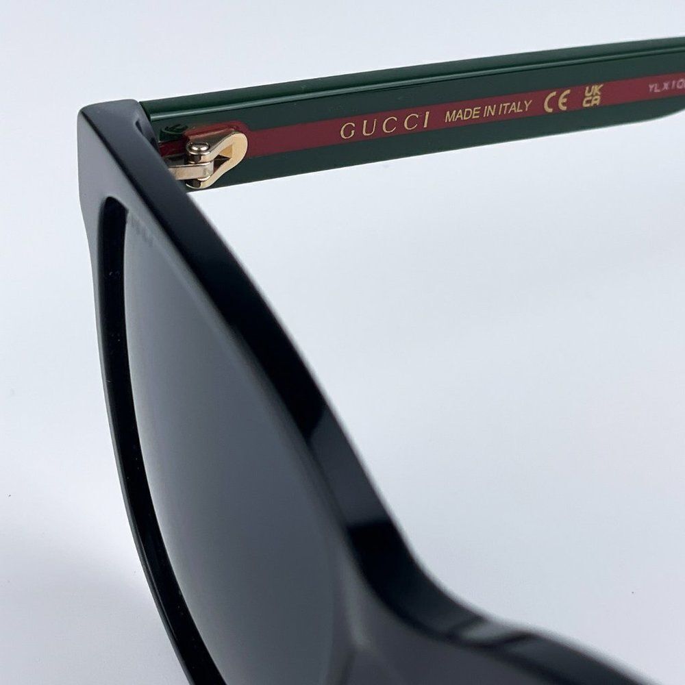 NEW Gucci GG0417SK 001 Black Multicolour Grey Oval Unisex Sunglasses - Picture 9 of 12